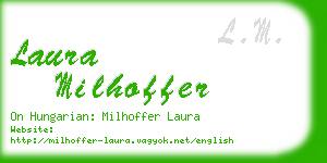 laura milhoffer business card